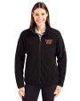 Washington Commanders Cutter & Buck Cascade Eco Fleece Womens Full Zip Jacket Black Front