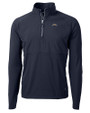 Los Angeles Chargers Cutter & Buck Adapt Eco Knit Hybrid Recycled Mens Quarter Zip Navy Blue Mannequin