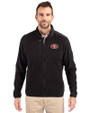 San Francisco 49ers Cutter & Buck Cascade Eco Fleece Mens Full Zip Jacket Black Front