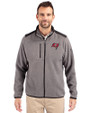Tampa Bay Buccaneers Cutter & Buck Cascade Eco Fleece Mens Full Zip Jacket Elemental Grey/Black Front