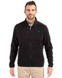 Carolina Panthers Cutter & Buck Cascade Eco Fleece Mens Full Zip Jacket Black Front