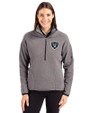 Las Vegas Raiders Cutter & Buck Cascade Eco Fleece Womens Pullover Jacket Elemental Grey/Black Front
