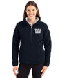 New York Giants Cutter & Buck Cascade Eco Fleece Womens Pullover Jacket Navy Blue Front