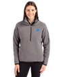 Detroit Lions Cutter & Buck Cascade Eco Fleece Womens Pullover Jacket Elemental Grey/Black Front