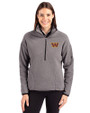Washington Commanders Cutter & Buck Cascade Eco Fleece Womens Pullover Jacket Elemental Grey/Black Front