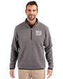 New York Giants Cutter & Buck Cascade Eco Fleece Mens Quarter Zip Jacket Elemental Grey/Black Front