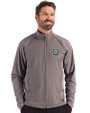 Indianapolis Colts Cutter & Buck Adapt Recycled Soft Knit Stretch Mens Big & Tall Hybrid Full Zip Jacket Elemental Grey Front