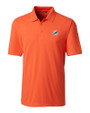 Miami Dolphins Cutter & Buck Forge Stretch Mens Big & Tall Polo College Orange Mannequin