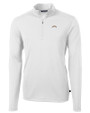 Los Angeles Chargers Cutter & Buck Virtue Eco Pique Recycled Quarter Zip Mens Big & Tall Pullover White Mannequin
