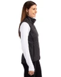 Seattle Seahawks Cutter & Buck Mainsail Sweater Knit Womens Full Zip Vest Charcoal Heather Side