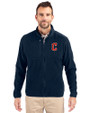 Cleveland Guardians - Cutter & Buck Cascade Eco Sherpa Mens Big & Tall Fleece Jacket Navy Blue Front