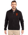 San Francisco Giants Cutter & Buck Cascade Eco Sherpa Mens Big & Tall Fleece Jacket Black Front