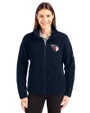 Cleveland Guardians Cutter & Buck Cascade Eco Fleece Womens Full Zip Jacket Navy Blue Front