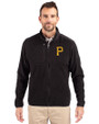Pittsburgh Pirates Cutter & Buck Cascade Eco Fleece Mens Full Zip Jacket Black Front