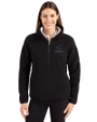 Miami Marlins Cutter & Buck Cascade Eco Fleece Womens Pullover Jacket Black Front