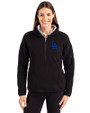 Los Angeles Dodgers Cutter & Buck Cascade Eco Fleece Womens Pullover Jacket Black Front