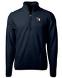 Cleveland Guardians Cutter & Buck Cascade Eco Sherpa Fleece Mens Quarter Zip Jacket NVBU_MANN_HG 1