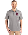 St. Louis Cardinals- Cutter & Buck Forge Stretch Mens Big and Tall Polo Polished Medium Gray Front