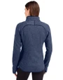 Seattle Mariners Cutter & Buck Mainsail Sweater-Knit Womens Full Zip Jacket Liberty Navy Heather Back