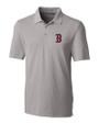 Boston Red Sox Cutter & Buck Forge Stretch Mens Big and Tall Polo Polished Medium Gray Mannequin