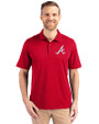 Atlanta Braves Cutter & Buck Forge Stretch Mens Big and Tall Polo Cardinal Red Front