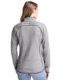 Atlanta Braves Cutter & Buck Mainsail Sweater-Knit Womens Full Zip Jacket Polished Heather Back