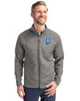 Indiana State Sycamores Cutter & Buck Adapt Eco Knit Hybrid Recycled Mens Big & Tall Full Zip Jacket Elemental Grey Front