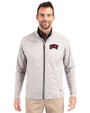 UNLV Rebels Cutter & Buck Adapt Eco Knit Hybrid Recycled Mens Big & Tall Full Zip Jacket Polished Medium Gray Front