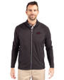 Arkansas Razorbacks Cutter & Buck Adapt Eco Knit Hybrid Recycled Mens Big & Tall Full Zip Jacket Black Front