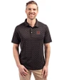 Miami University RedHawks - Cutter & Buck Virtue Eco Pique Tile Print Recycled Mens Big & Tall Polo Black Front