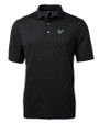 South Florida Bulls Cutter & Buck Virtue Eco Pique Tile Print Recycled Mens Big & Tall Polo Black Mannequin