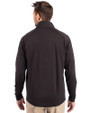 UOP Tigers Cutter & Buck Adapt Eco Knit Hybrid Recycled Mens Quarter Zip Black Back