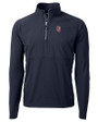 St Johns Red Storm Cutter & Buck Adapt Eco Knit Hybrid Recycled Mens Quarter Zip NVBU_MANN_HG 