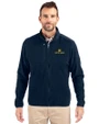 Notre Dame Fighting Irish Cutter & Buck Cascade Eco Sherpa Mens Big & Tall Fleece Jacket Navy Blue Front