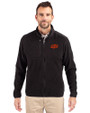 Oklahoma State Cowboys Cutter & Buck Cascade Eco Sherpa Mens Big & Tall Fleece Jacket Black Front