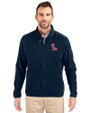 Ole Miss Rebels Cutter & Buck Cascade Eco Sherpa Mens Big & Tall Fleece Jacket Navy Blue Front