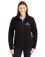 Creighton Bluejays Cutter & Buck Cascade Eco Fleece Womens Full Zip Jacket Black Front