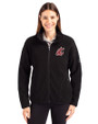 Washington State Cougars Cutter & Buck Cascade Eco Fleece Womens Full Zip Jacket Black Front