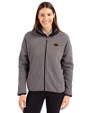 Southern Miss Golden Eagles Cutter & Buck Cascade Eco Fleece Womens Full Zip Jacket Elemental Grey/Black Front