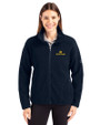 Notre Dame Fighting Irish Cutter & Buck Cascade Eco Fleece Womens Full Zip Jacket Navy Blue Front