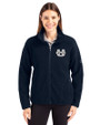 Utah State Aggies Cutter & Buck Cascade Eco Fleece Womens Full Zip Jacket Navy Blue Front