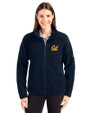 Cal Golden Bears Cutter & Buck Cascade Eco Fleece Womens Full Zip Jacket Navy Blue Front