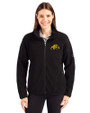 Bowie State Bulldogs Cutter & Buck Cascade Eco Fleece Womens Full Zip Jacket Black Front