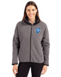 Indiana State Sycamores Cutter & Buck Cascade Eco Fleece Womens Full Zip Jacket Elemental Grey/Black Front