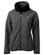 Winston-Salem State Rams Cutter & Buck Cascade Eco Fleece Womens Full Zip Jacket Elemental Grey/Black Mannequin