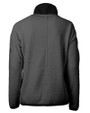 Winston-Salem State Rams Cutter & Buck Cascade Eco Fleece Womens Full Zip Jacket Elemental Grey/Black Mannequin Back