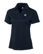 North Carolina Tar Heels Cutter & Buck Genre Textured Solid Womens Polo Navy Blue Mannequin