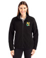 Xavier Gold Rush Cutter & Buck Cascade Eco Fleece Womens Full Zip Jacket Black Front