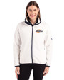 Pepperdine Waves Cutter & Buck Cascade Eco Fleece Womens Full Zip Jacket Shell/Navy Blue Front
