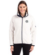 Georgetown Hoyas Cutter & Buck Cascade Eco Fleece Womens Full Zip Jacket Shell/Navy Blue Front